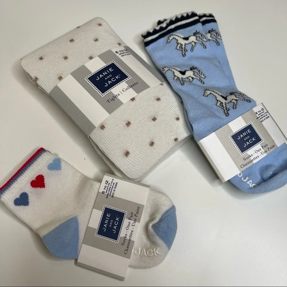 Janie And Jack sick and tights bundle